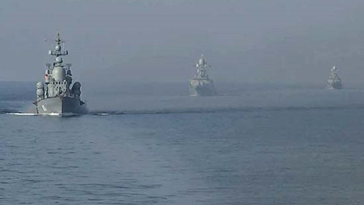 Ćwiczenia rosyjskiej floty na Morzu Czarnym 