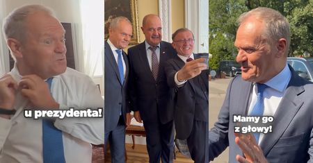 Donald Tusk z jakiegoś powodu przybył na plan "Rancza" i podśmiechiwał się z "prezydenta". Jednych ubawił, innych wkurzył: "CYRK" (WIDEO)
