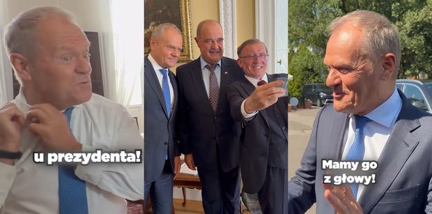 Donald Tusk z jakiegoś powodu przybył na plan "Rancza" i podśmiechiwał się z "prezydenta". Jednych ubawił, innych wkurzył: "CYRK" (WIDEO)