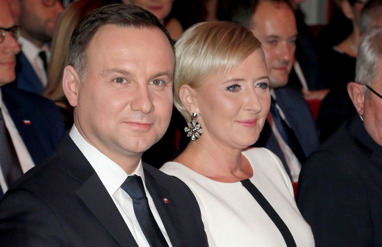 Andrzej Duda z żoną Agatą