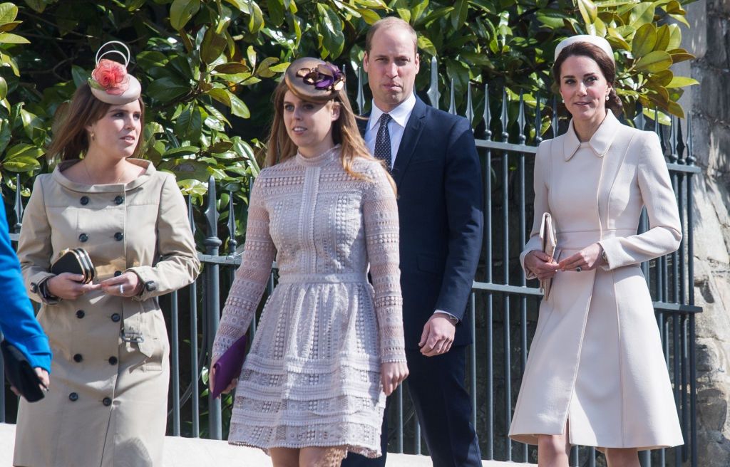 William i Kate oraz księżniczki Eugenia i Beatrycze