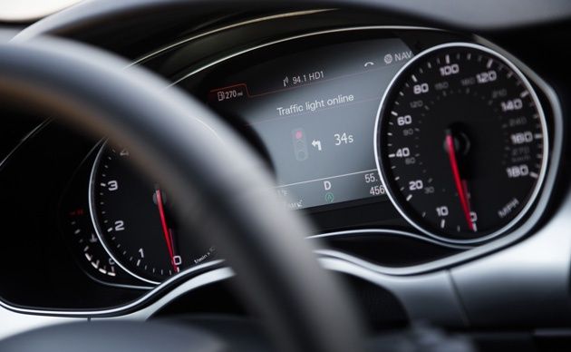 Audi rozpoznawanie zmiany świateł czas pozostały