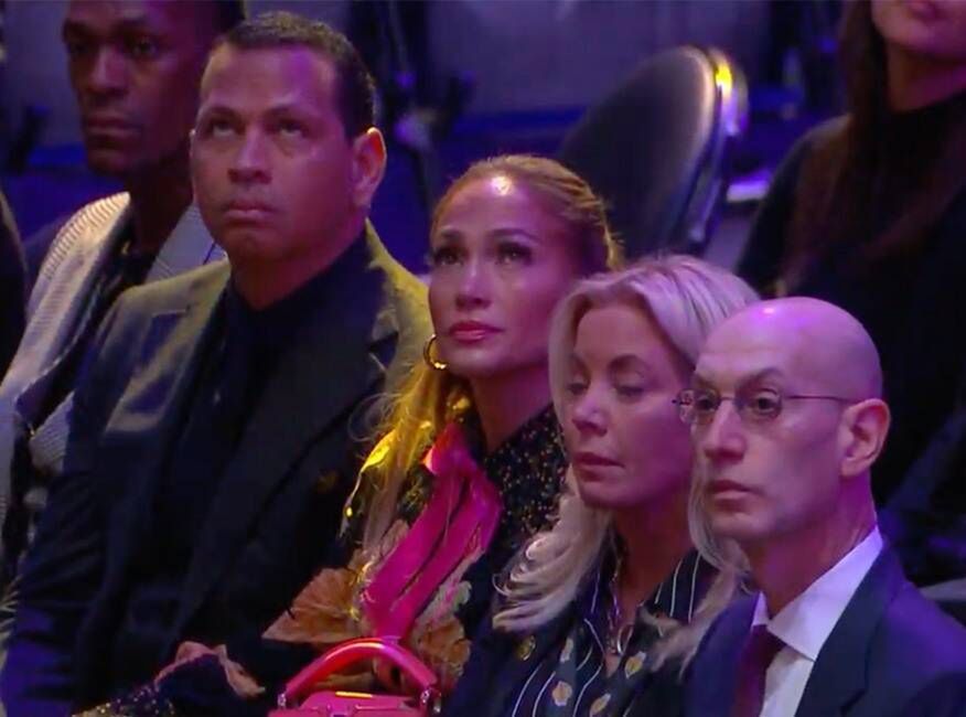 Jennifer Lopez i Alex Rodriguez - pożegnanie Kobe Bryanta