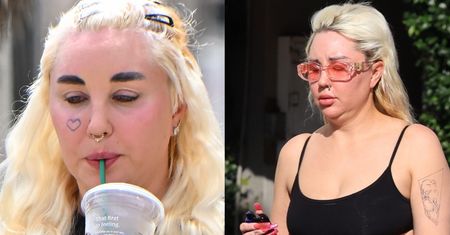 Odchudzona lekiem na cukrzycę Amanda Bynes w sportowym staniku i z UKOCHANYM u boku maszeruje po Los Angeles (FOTO)