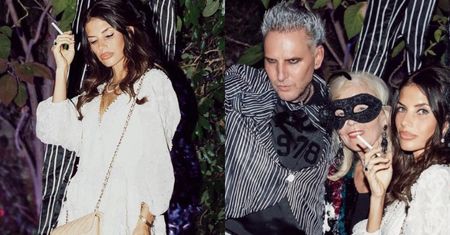 Przebrana za Lanę del Rey Weronika Rosati celebruje Halloween z Krzysztofem Gojdziem i mamą w Beverly Hills. Fajnie? (ZDJĘCIA)