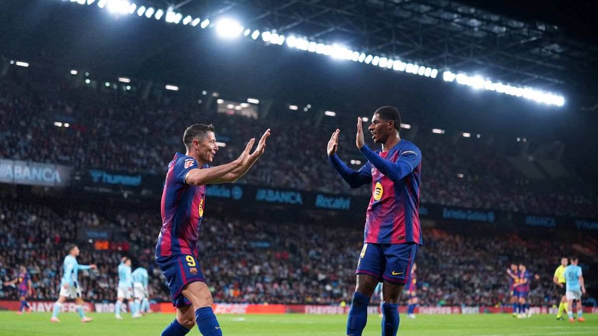 Getty Images / Jose Manuel Alvarez Rey / Robert Lewandowski i Marcus Rashford