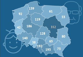 Mapa stulatków. Żeby dożyć, trzeba przeprowadzić się do Torunia lub Gdańska