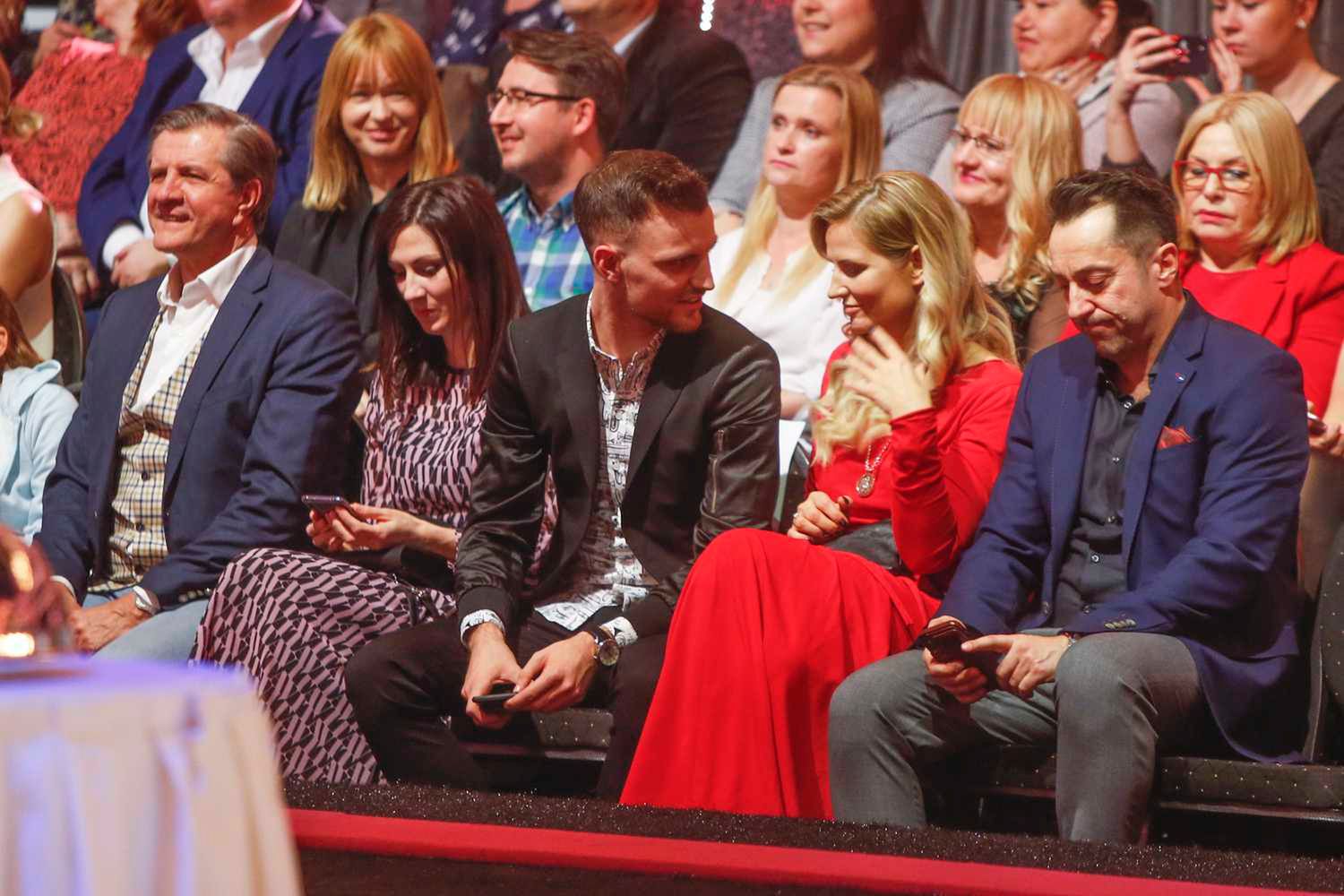 Dominika Tajner i Wojtek Jeschke na widowni Tańca z Gwiazdami
