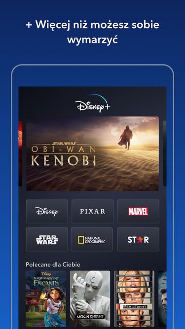 Disney+ screen z aplikacji