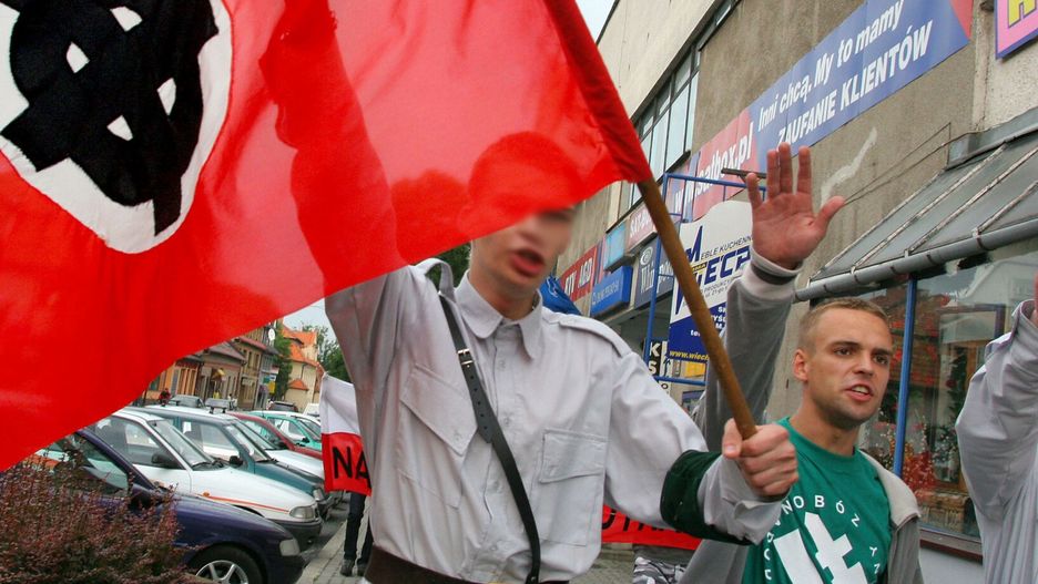 Były działacz ONR szefem oddziału IPN. Na zdjęciu: demonstracja Obozu Narodowo-Radykalnego w lipcu 2005 r. ku pamięci Adama Doboszyńskiego, inicjatora zamieszek antysemickich w Myślenicach przed II wojną światową 