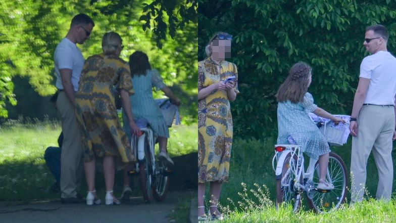 Marcin Hakiel z ukochaną i córką