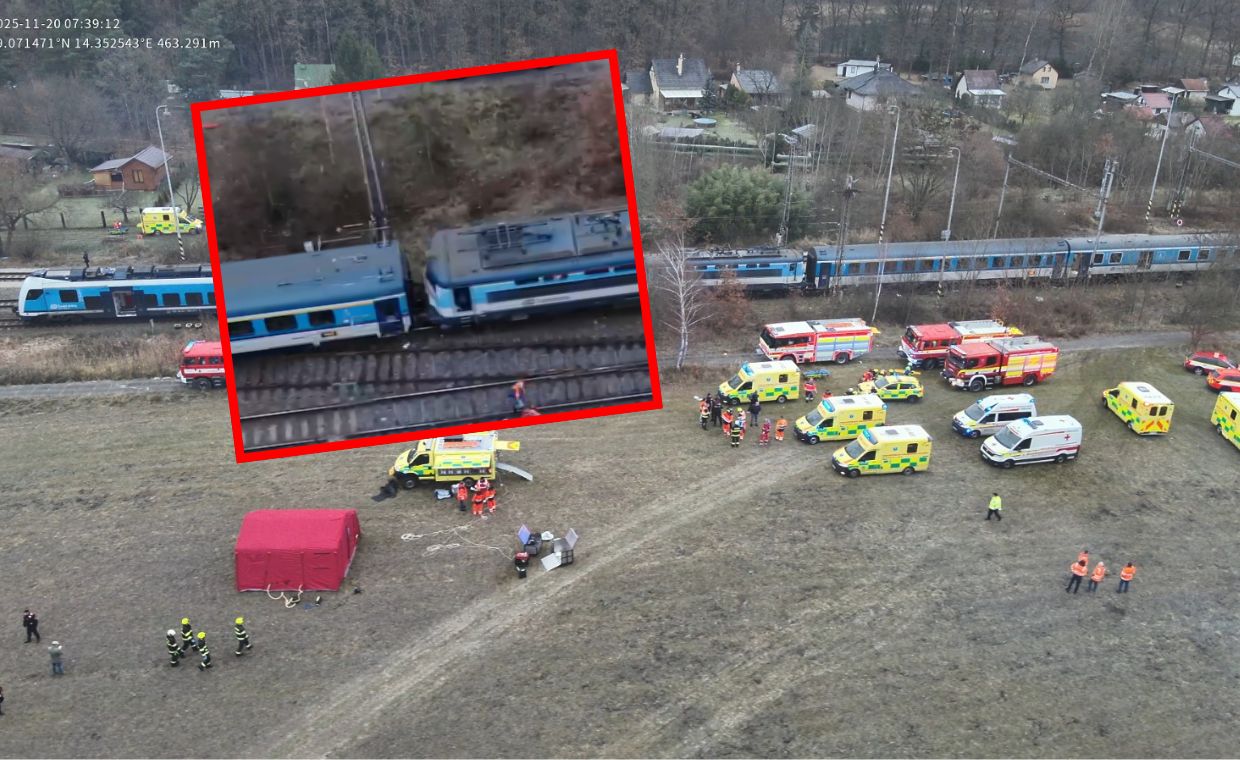Zderzenie pociągów w Czechach. Dramatyczne nagrania