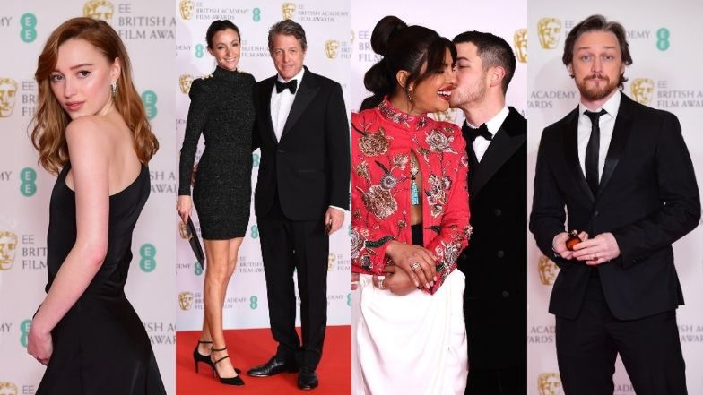 BAFTA 2021: dostojna Phoebe Dynevor z "Bridgertonów", Priyanka Chopra w spodniach, Hugh Grant z żoną (ZDJĘCIA)