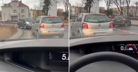 Sceny na rondzie w Ostrowie Wlkp. Pokazali nagranie