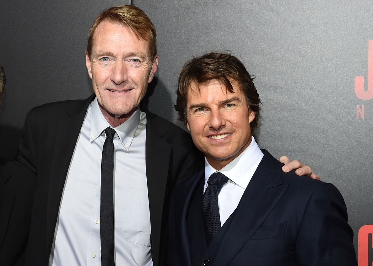 Pisarz Lee Child z Tomem Cruisem, filmowym wcieleniem Jacka Reachera.