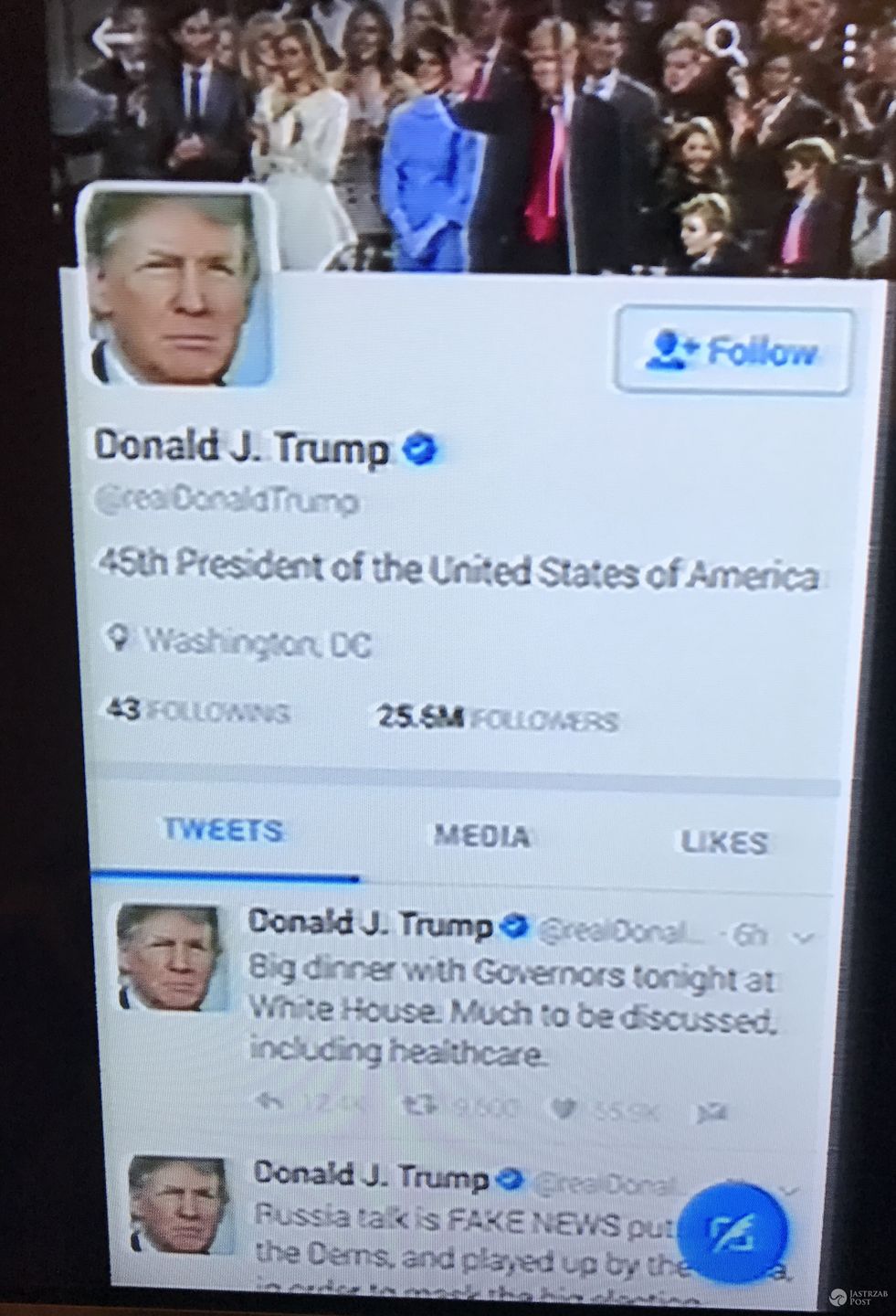 Jimmy Kimmel żartuje z Donalda Trumpa na Oscarach 2017. Twitter