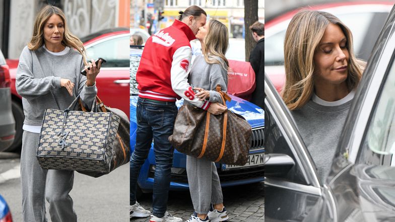Małgorzata Roznek obładowana torbami Louis Vuitton