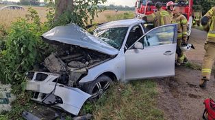 Wjechała autem do rowu, drugi kierowca uderzył w drzewo. Oboje byli nietrzeźwi. Ona miała 3,3 promila oraz zakaz prowadzenia pojazdów, on 3,2 promila alkoholu