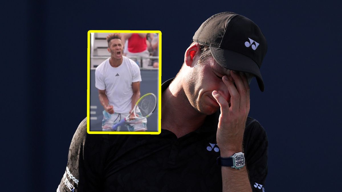 Twitter / Mubadala Citi DC Open / Na zdjęciu: Michael Mmoh / Hubert Hurkacz