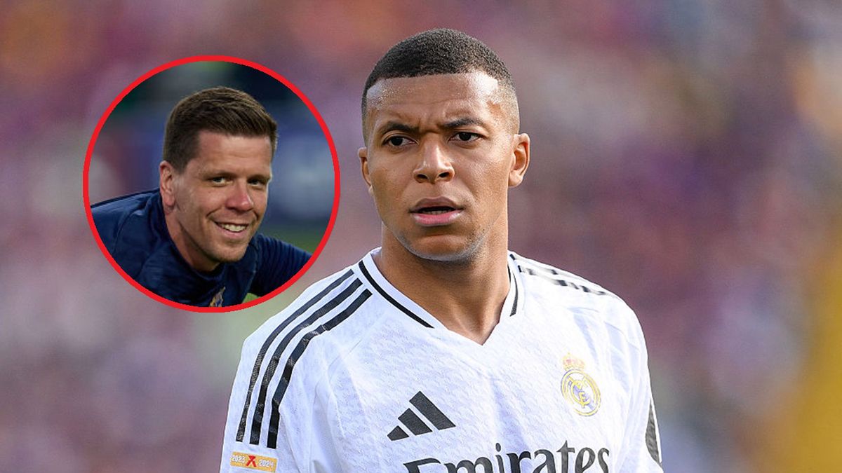 Getty Images / David Ramos/Ion Alcoba Beitia / Na głównym: Kylian Mbappe, w kółku: Wojciech Szczęsny