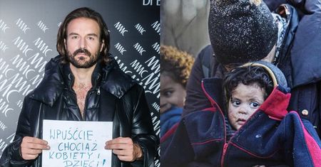 Piotr Stramowski KŁÓCI SIĘ O MIGRANTÓW pod chwytającym za serce zdjęciem. "Nie rób kolejny raz szopki z dziećmi!"