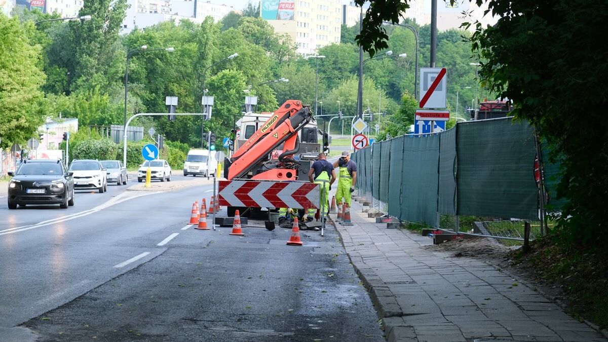 Prace MPWiK na ul. Lubomelskiej