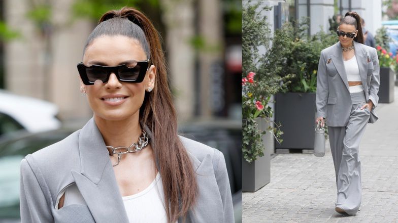 Natasza Urbańska i Agnieszka Woźniak-Starak pod studiem "Dzień Dobry TVN"