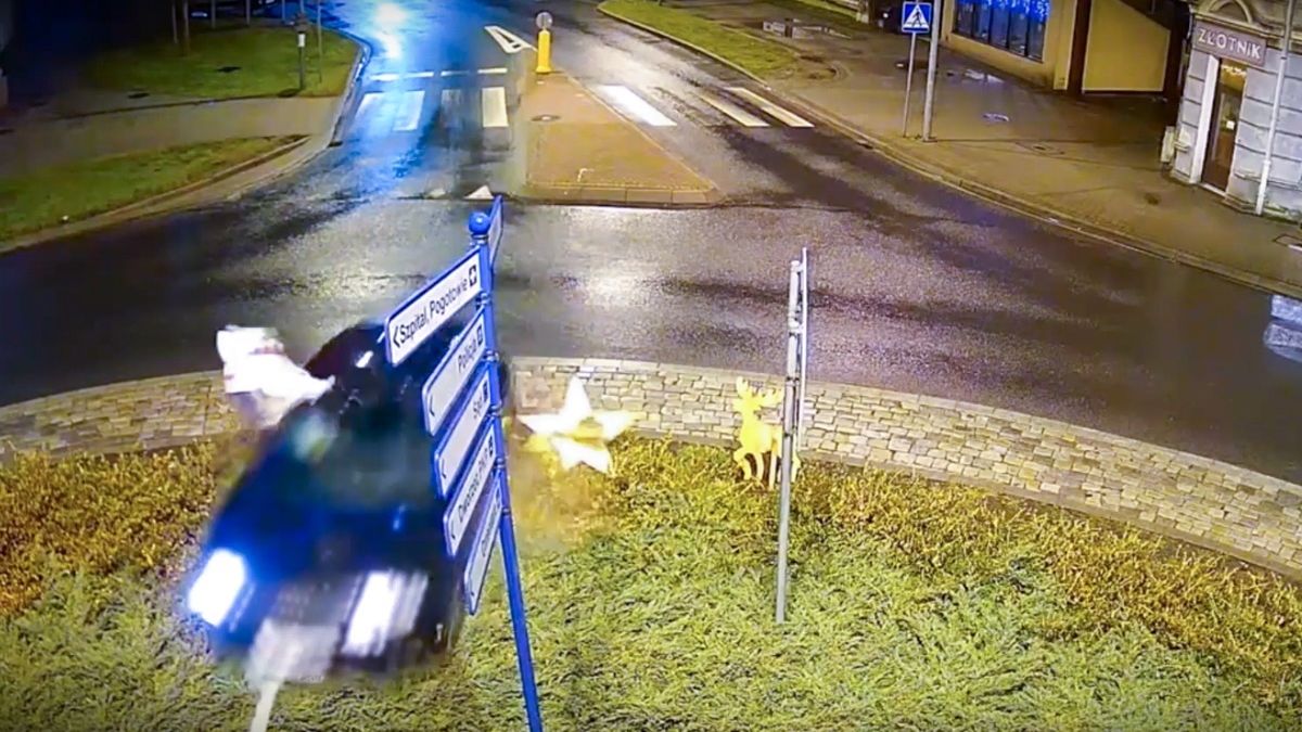 Kierowca miał dużo szczęścia