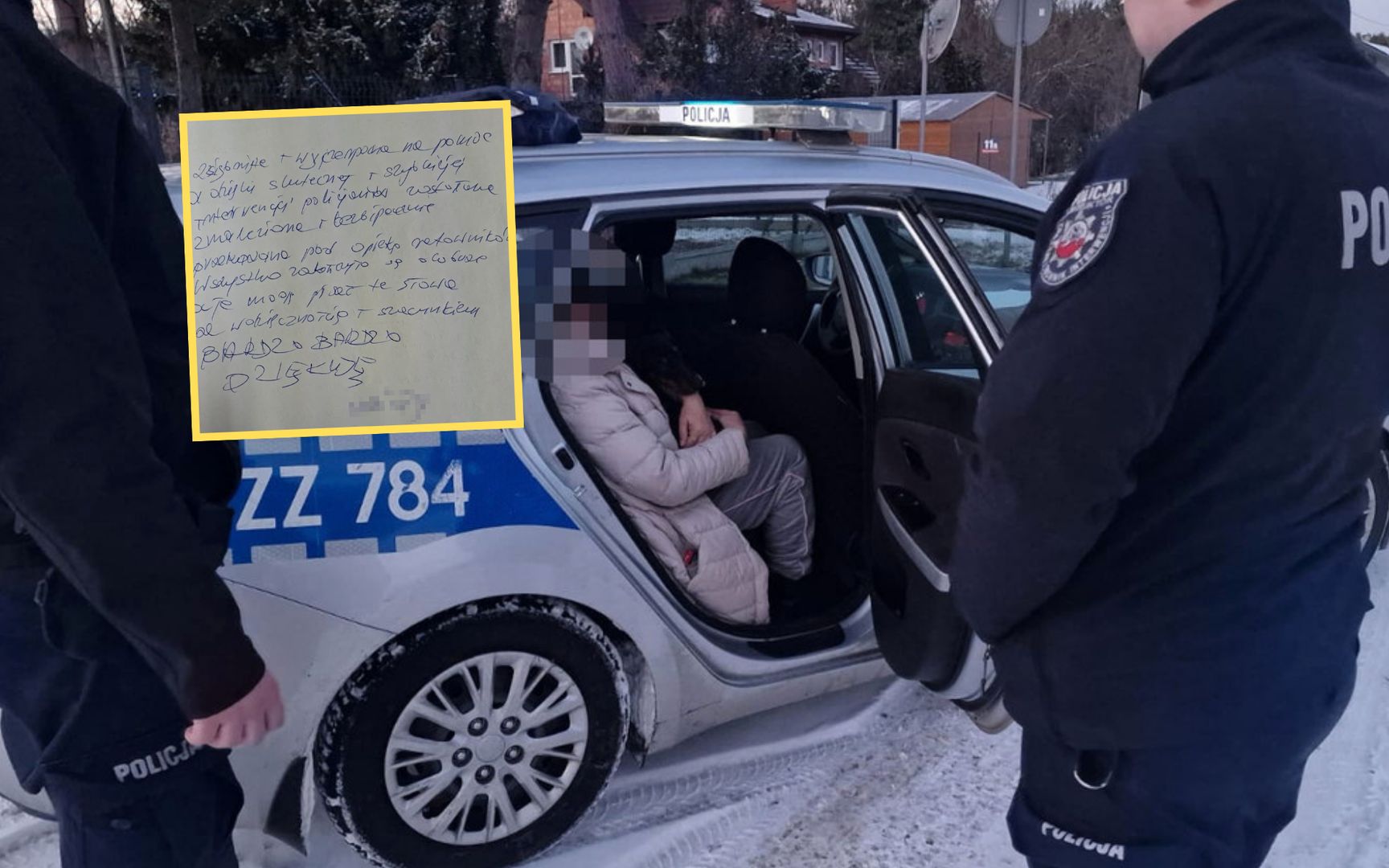 Kobieta zgubiła się w lesie. Potem wysłała list policjantom