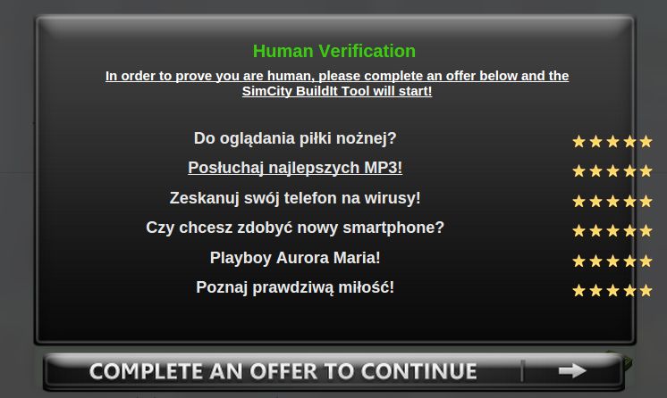 Udowodnij, że jesteś człowiekiem, zrujnuj się na SMS-a, pobierz malware