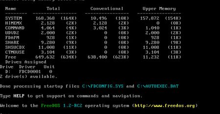FreeDOS 1.2 na ostatniej prostej: nowy instalator, menedżer pakietów i wciąż ten smak retro