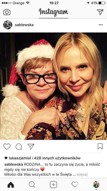 Maja Sablewska z mamą - święta 2016, Wigilia zdjęcia