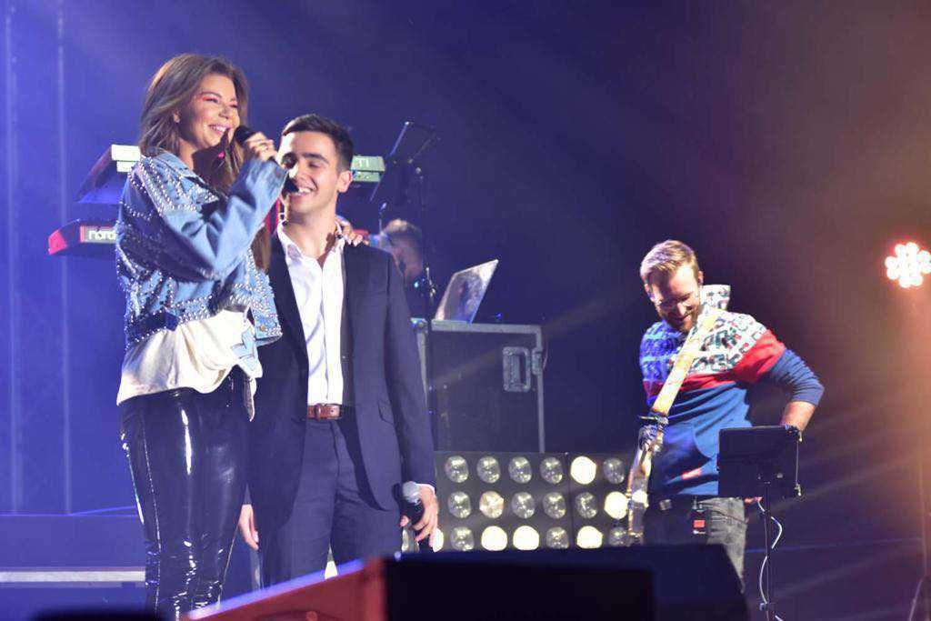 Edyta Górniak i Sargis Davtyan podczas koncertu w Kazimierzu Dolnym