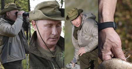 Putin zbiera grzyby na wakacjach (ZDJĘCIA)