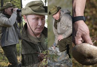 Putin zbiera grzyby na wakacjach (ZDJĘCIA)