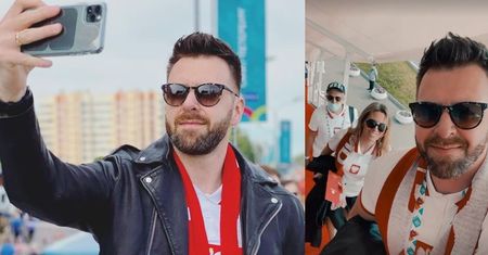 Euro 2020: Grzegorz Hyży lansuje się w Sankt Petersburgu: "Selfiak w drodze na mecz"