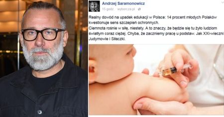 Saramonowicz o przeciwnikach szczepienia dzieci: "Dowód na upadek edukacji w Polsce"
