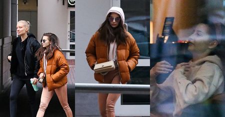 Zakamuflowana Julia Wieniawa zmierza na jogę w towarzystwie koleżanki modelki (ZDJĘCIA)