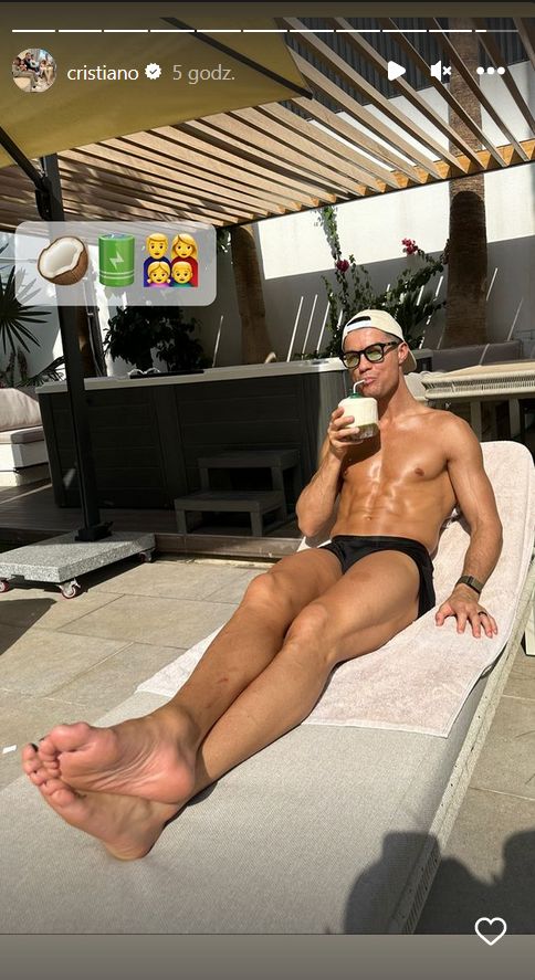 Cristiano Ronaldo during relaxation.