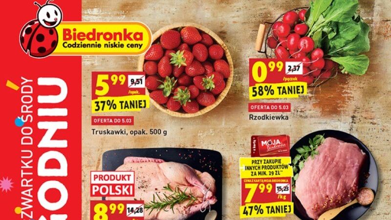 Biedronka gazetka od czwartku 3.03