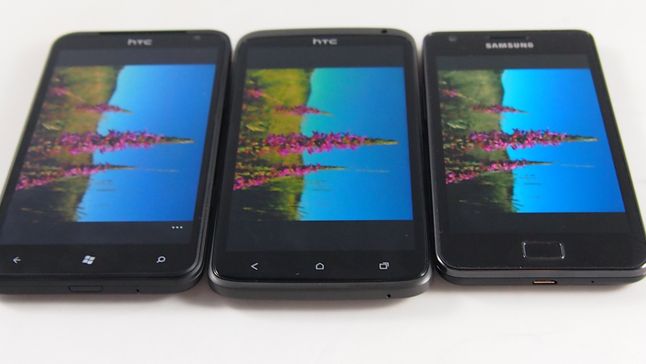 HTC Titan vs HTC One X vs Samsung Galaxy S II
