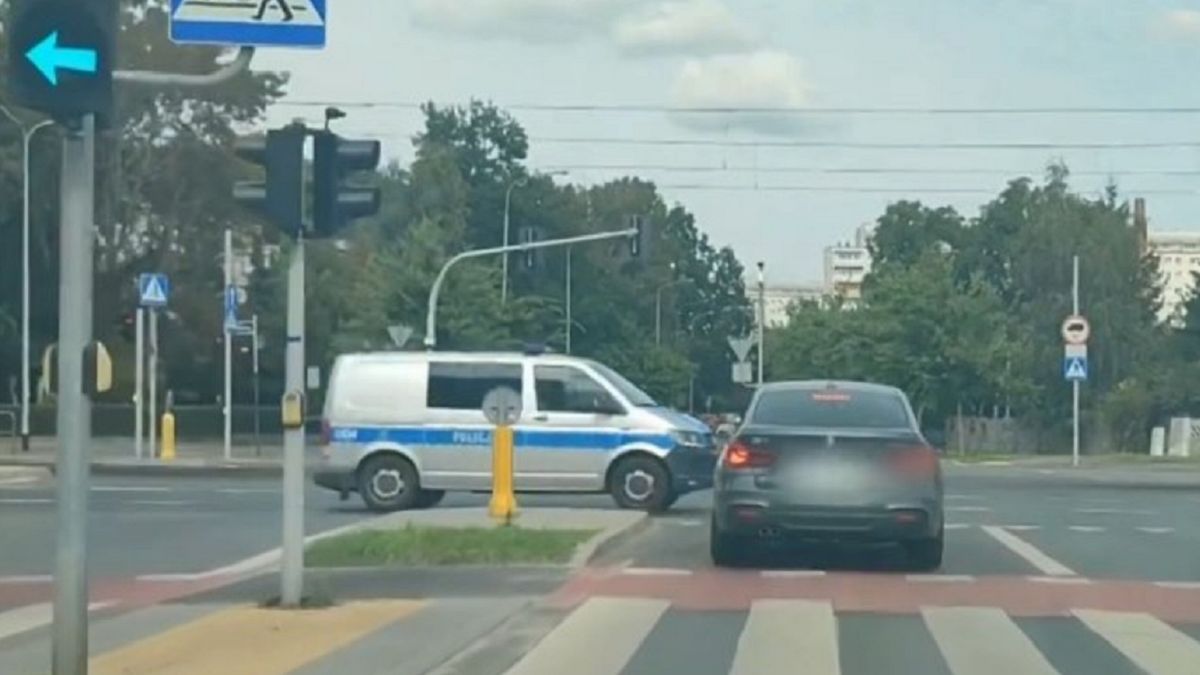 Policja wymusiła pierwszeństwo 