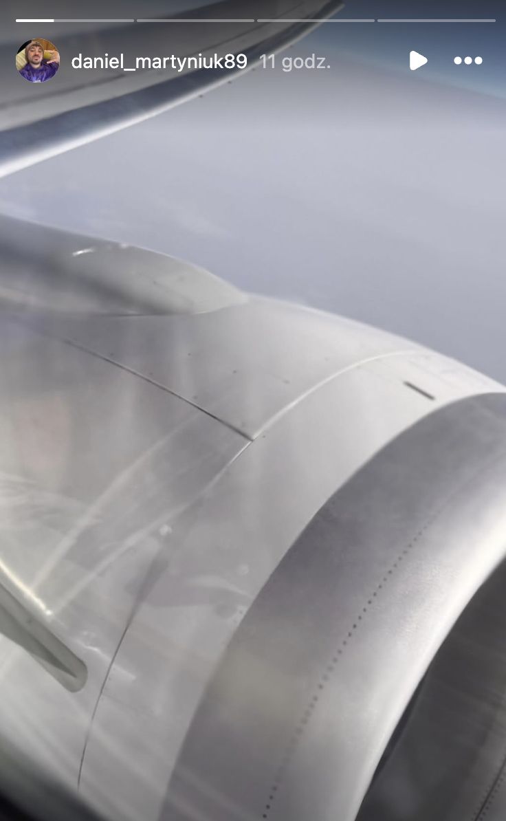 Daniel Martyniuk pokazał zdjęcie z samolotu
