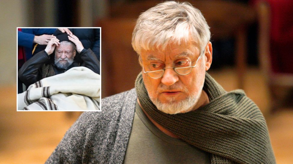 Ostatnie zdjęcia Janusza Michałowskiego z pogrzeby żony