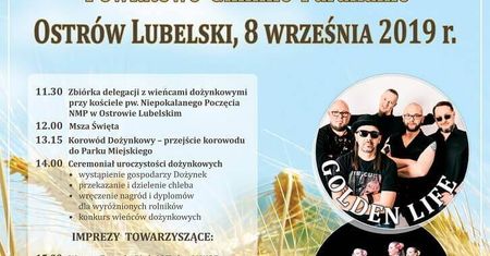 Dożynki Powiatowe w Ostrowie Lubelskim 2019. Na scenie wystąpią: Loka i Golden Life