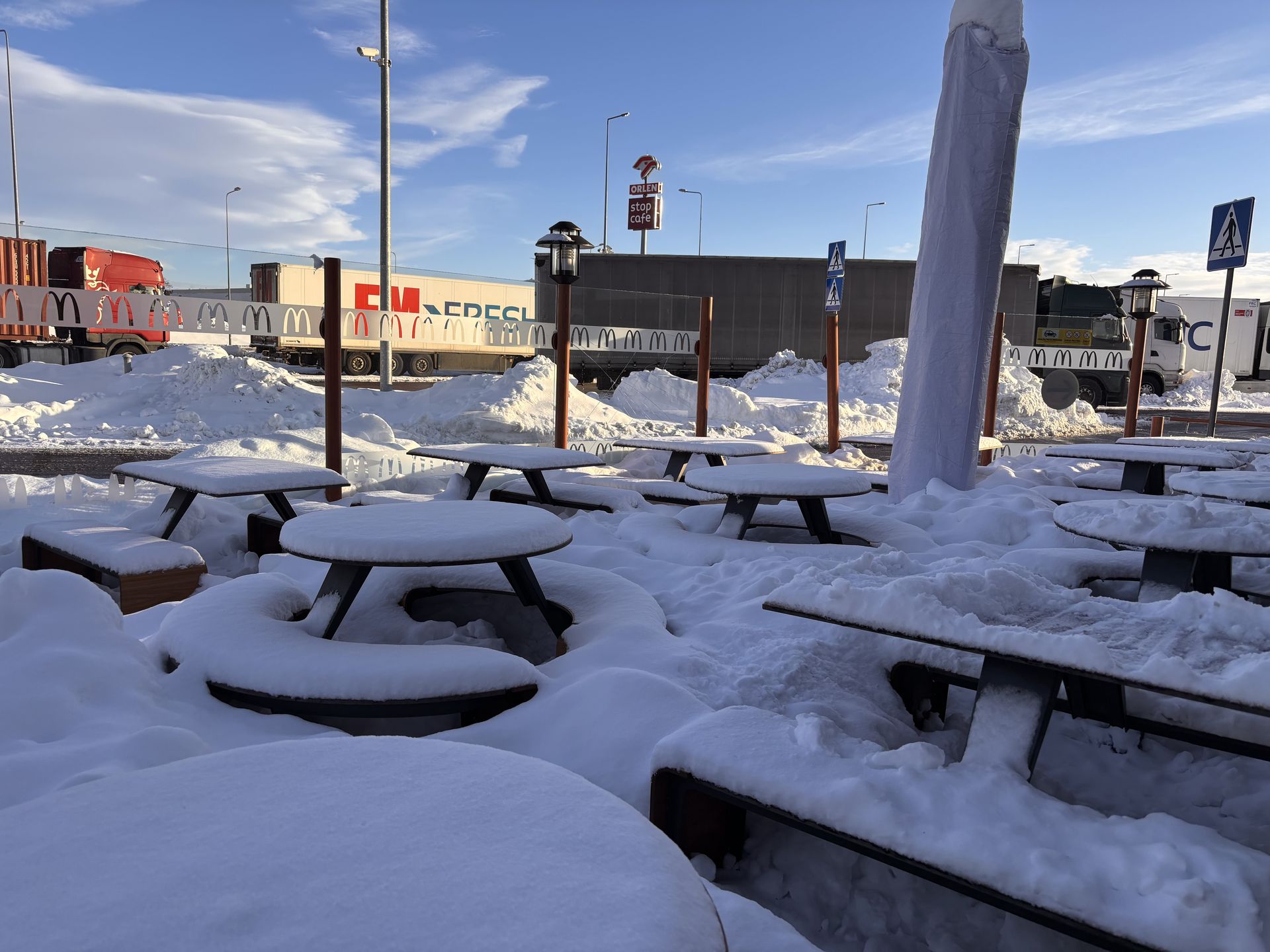 Trasa S7 3 stycznia. Okolice Ostródy. 