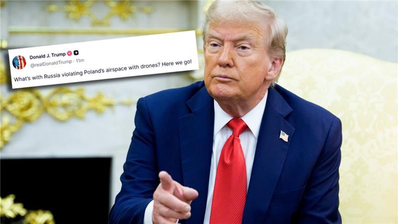Donald Trump reaguje na prowokację Rosji w Polsce. "Here we go!"