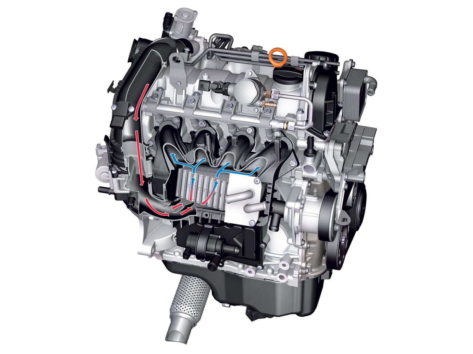 Intercooler zespolono z kolektorem, ale da się je oddzielić