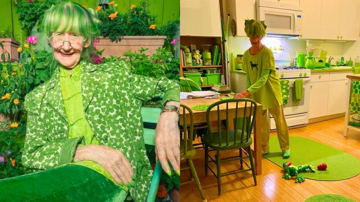 Zieleń to kolor życia tej kobiety