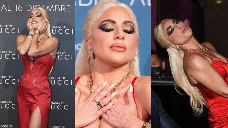 Lady Gaga na włoskiej premierze "House of Gucci"